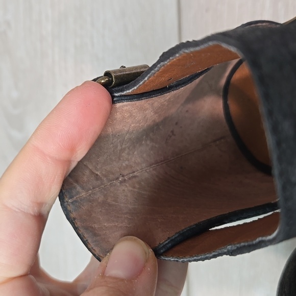 Lucky Brand Women Barimo  Ankle Leather Barimo Boots open toe sz 7M - Picture 7 of 8